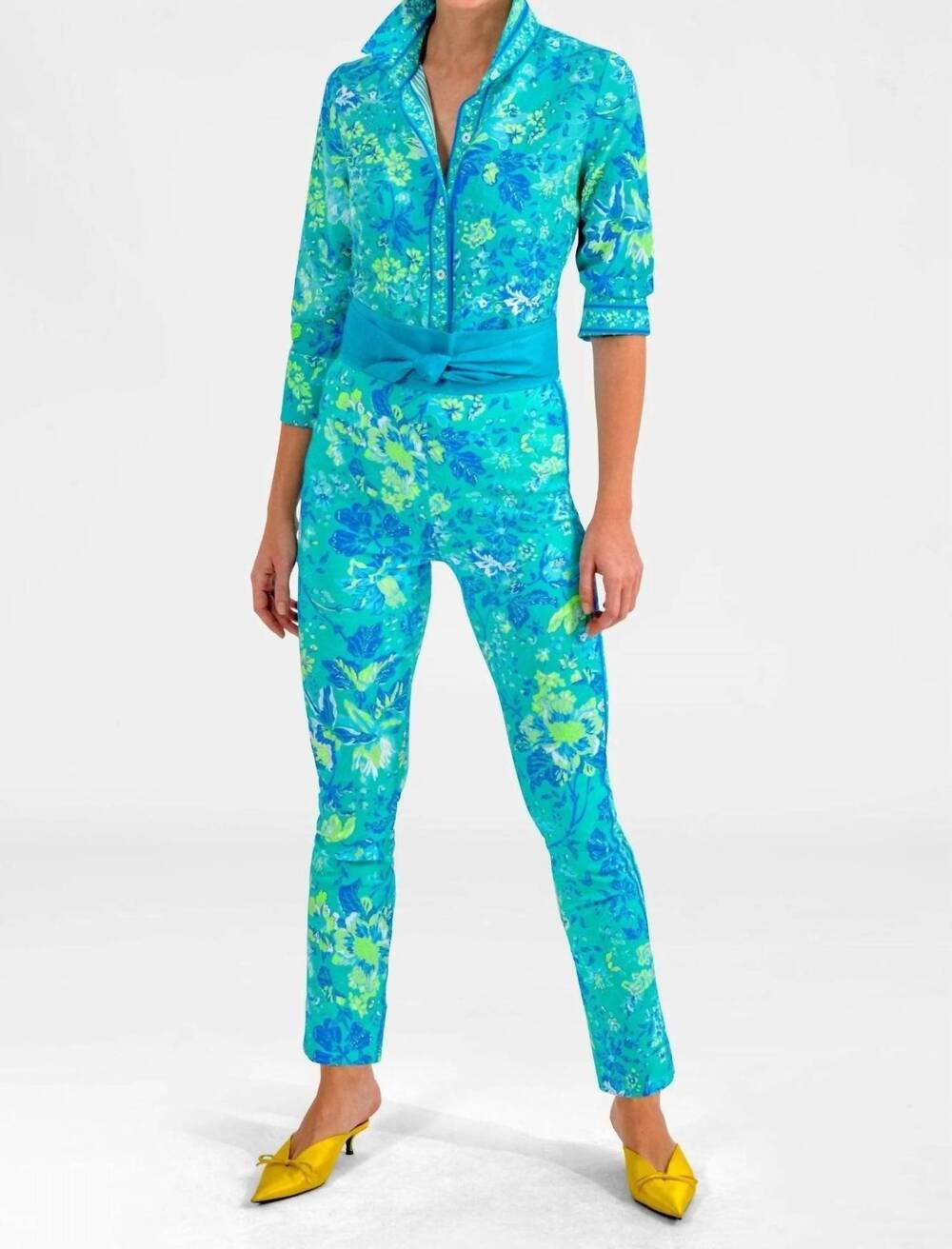 NEW GRETCHEN SCOTT gripeless pant in turquoise